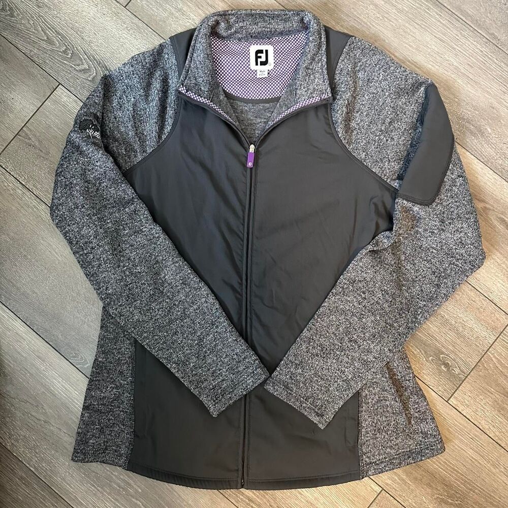 Footjoy Women's Grey and Black Jacket